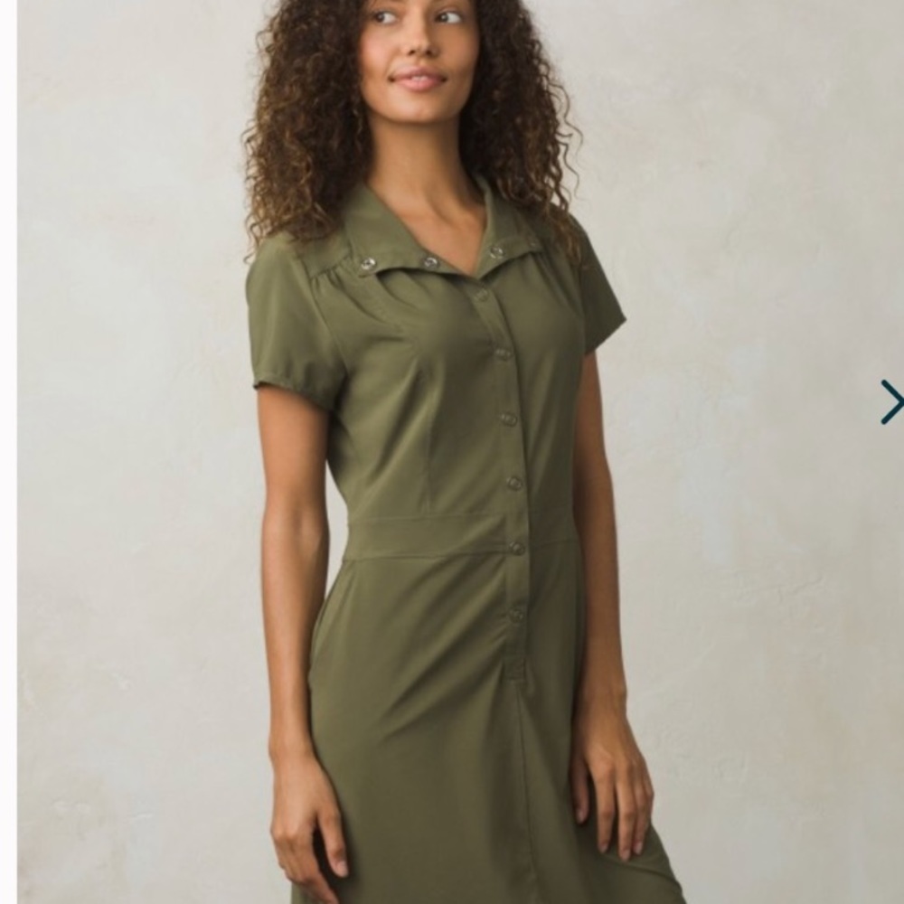 Prana olive green dress